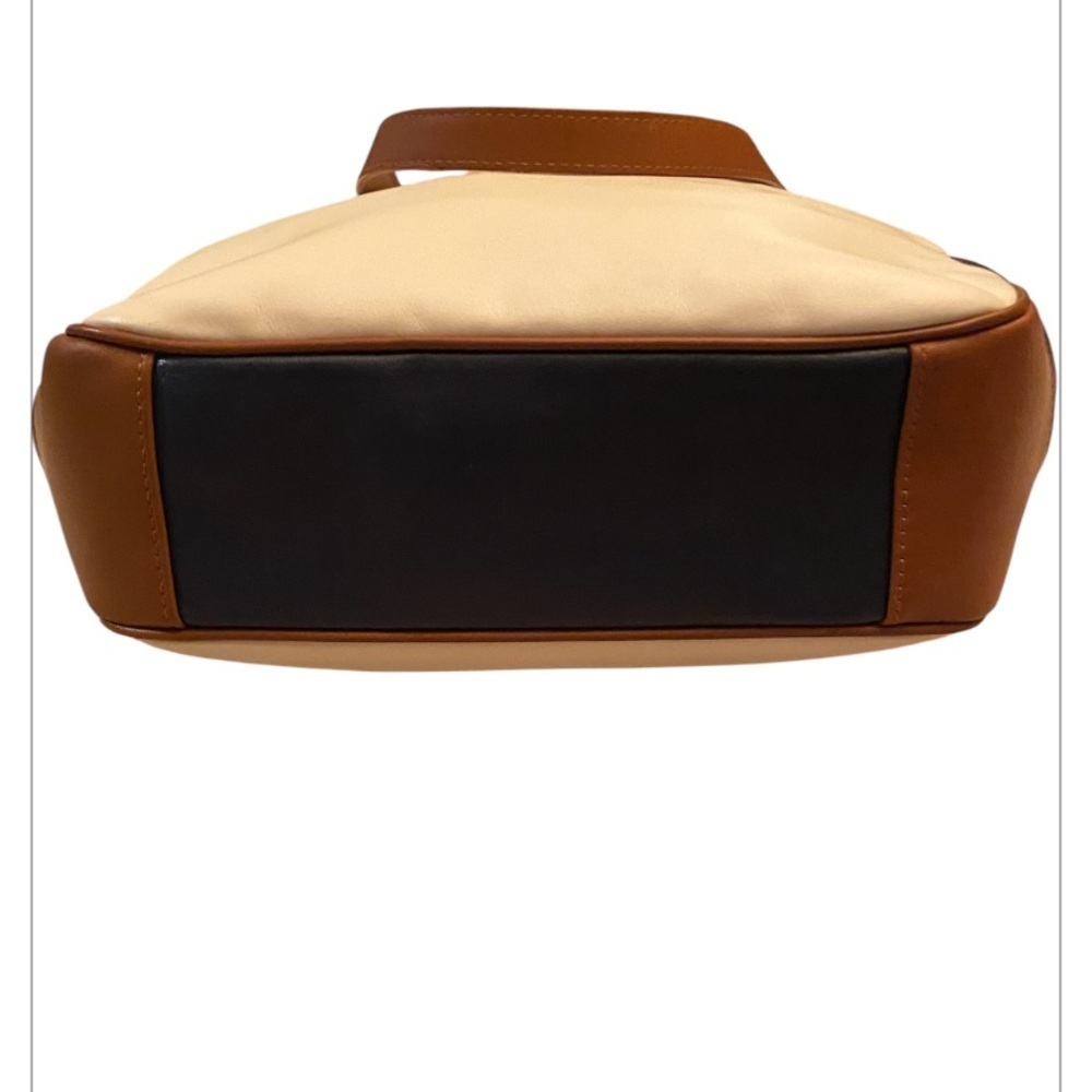 Coach Park Metro Leather Tote bag in a cream, navy, and brown color block F23683 - Picture 6 of 11